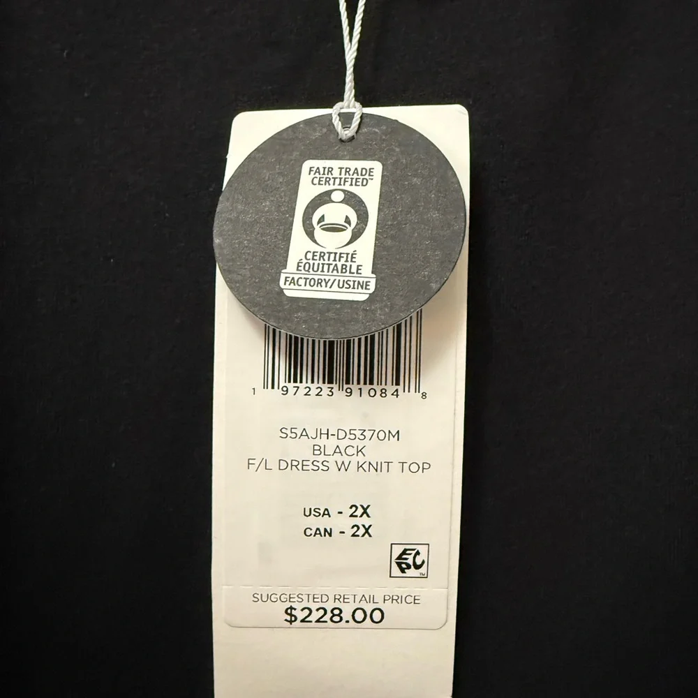 eiledn fisher sleeveless dress with soft gathing at waist and side pockets - Picture 6 of 6